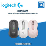 LOGITECH M650 SIGNATURE WIRELESS/BLUETOOTH MOUSE (GRAPHITE| OFF WHITE| ROSE)
