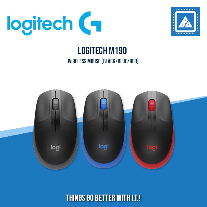 LOGITECH M190 WIRELESS MOUSE (BLACK | BLUE| RED)