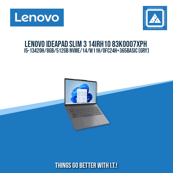 LENOVO IDEAPAD SLIM 3 14IRH10 83K0007XPH I5-13420H/8GB/512GB NVME | BEST FOR STUDENTS