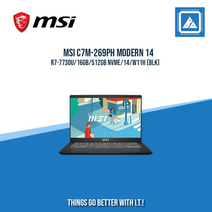 MSI C7M-269PH MODERN 14 R7-7730U/16GB/512GB NVME | BEST FOR FREELANCERS LAPTOP