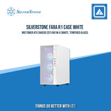 FARA R1 BLACK | WHITE ATXMID-TOWER CASE WITH TEMPERED GLASS WINDOW