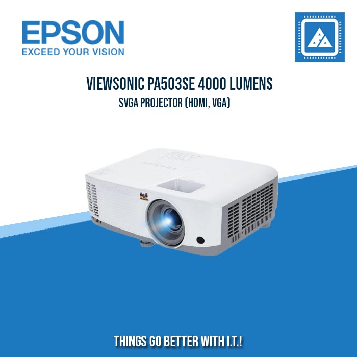 VIEWSONIC PA503SE 4000 LUMENS SVGA PROJECTOR (HDMI, VGA)