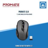 PROMATE CLIX-7 2.4GHZ WIRELESS OPTICAL MOUSE (BLACK | RED)