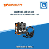 COUGAR DIVE LIGHTWEIGHT GAMING HEADSET W/9.7MM MIC/55MM DRIVER/FABRIC/ 3.5MM