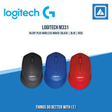 LOGITECH M331 SILENT PLUS WIRELESS MOUSE (BLACK | BLUE| RED)