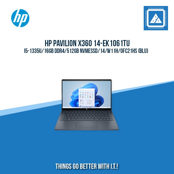 HP PAVILION x360 14-EK1061TU i5-1335U/16GB DDR4/512GB NVMeSSD | BEST FOR STUDENTS AND FREELANCERS LAPTOP