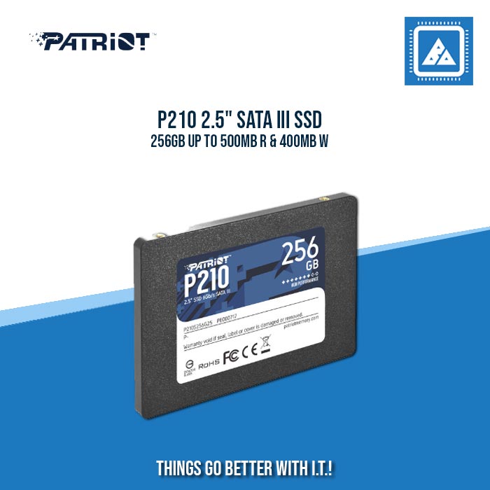 P210 2.5" SATA III SSD 256GB UP TO 500MB R & 400MB W