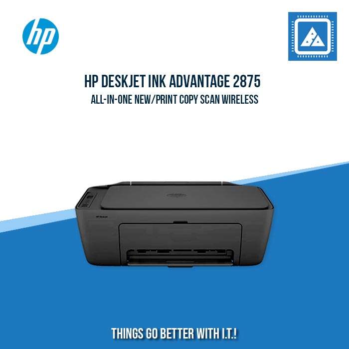 HP DESKJET INK ADVANTAGE 2875 ALL-IN-ONE NEW/PRINT COPY SCAN WIRELESS/7.5PPM BLACK 5.5PPM COLOR/1200X1200 DPI/1000 PAGES DUTY/USB 2.0 WI-FI/FLATBED/W11H (BLK)