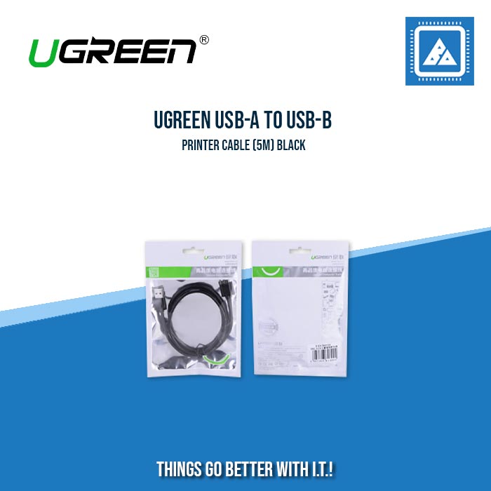 UGREEN USB-A TO USB-B PRINTER CABLE (5M) BLACK