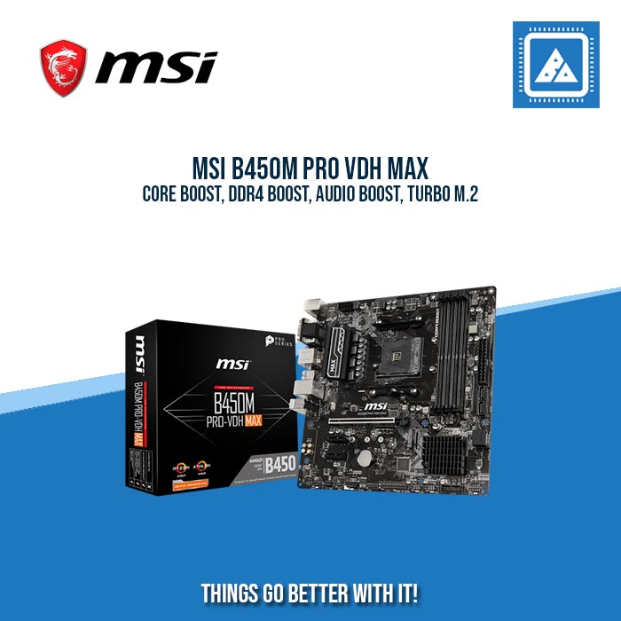 MSI B450M PRO VDH MAX/4DRR4/M2/USB3.2/VGA+HDMI