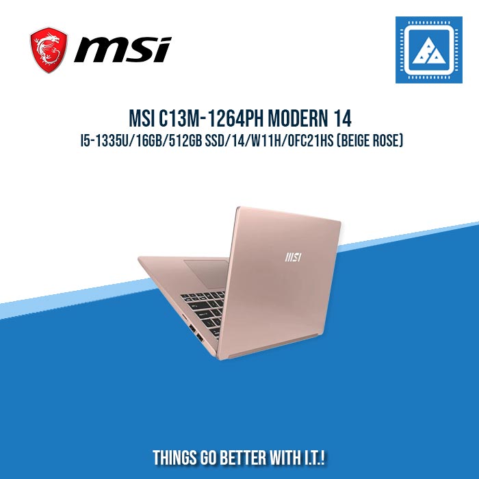 MSI C13M-1264PH MODERN 14 I5-1335U/16GB/512GB SSD/14/W11H | BEST FOR STUDENTS AND FREELANCERS LAPTOP