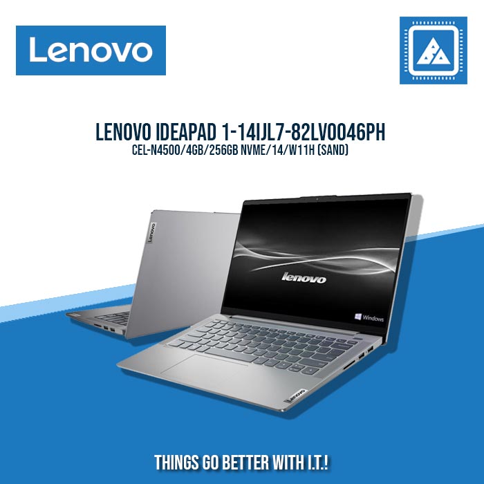 LENOVO IDEAPAD 1-14IJL7-82LV0046PH CEL-N4500/4GB/256GB NVME | BEST FOR STUDENTS LAPTOP