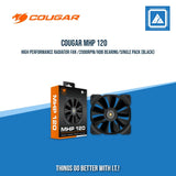 COUGAR MHP 120 HIGH PERFORMANCE RADIATOR FAN /2000RPM/HDB BEARING/SINGLE PACK (BLACK/WHITE)