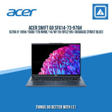 ACER SWIFT GO SFG14-73-976H ULTRA 9-185H/16GB/1TB NVME/14/W11H/OFC21HS/ BEST FOR GAMINGS AND FREELANCERS LAPTOP