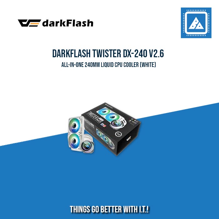 DARKFLASH TWISTER DX240 V2.6 ARGB AIO 240MM LIQUID CPU COOLER (LGA1700 READY)