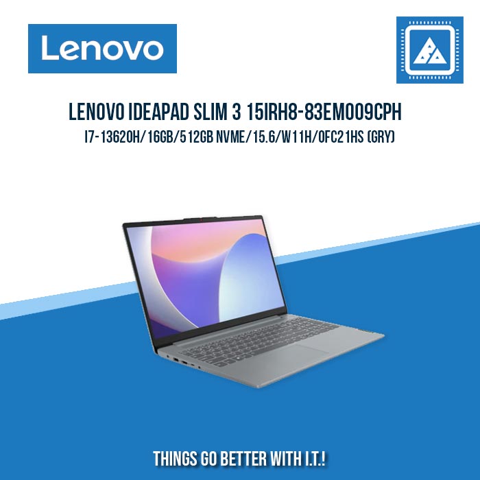 LENOVO IDEAPAD SLIM 3 15IRH8-83EM009CPH I7-13620H/16GB/512GB NVME | BEST FOR FREELANCERS LAPTOP