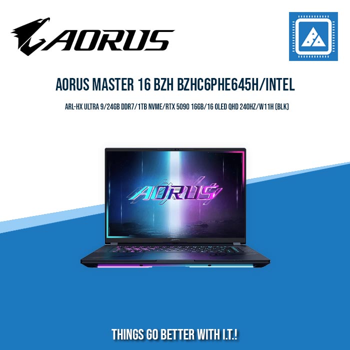 AORUS MASTER 16 BZH BZHC6PHE645H/INTEL ARL-HX ULTRA 9/24GB DDR7/1TB NVME/RTX 5090 16GB/ BEST FOR VIDEO EDITING AND RENDERING LAPTOPS