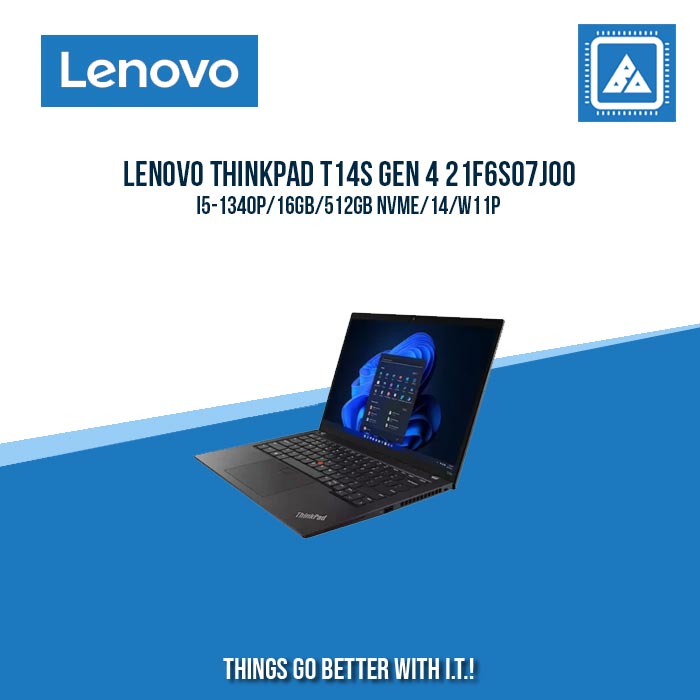 LENOVO THINKPAD T14S GEN 4 21F6S07J00 I5-1340P/16GB/512GB NVME | BEST FOR STUDENTS AND FREELANCERS LAPTOP