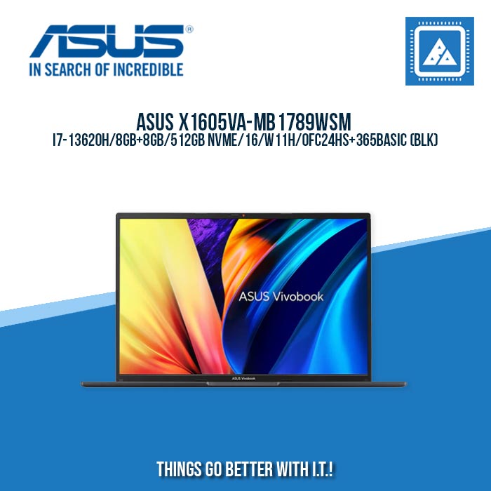 ASUS X1605VA-MB1789WSM I7-13620H/8GB+8GB/512GB NVME | BEST FOR FREELANCERS LAPTOP