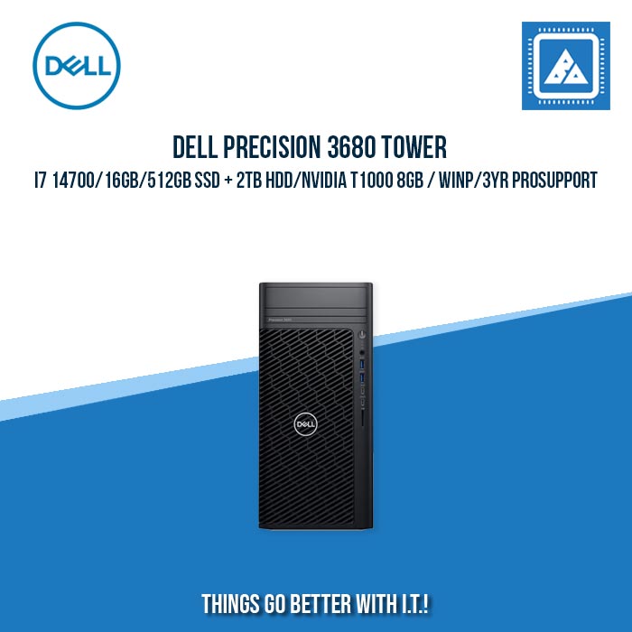 DELL PRECISION 3680 TOWER I7 14700/16GB/512GB SSD + 2TB HDD/NVIDIA T1000 8GB | WORKSTATION DESKTOP COMPUTER