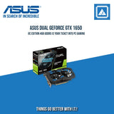 ASUS GTX 1650 4096MB 128BIT GDDR5 DUAL OC-O4G (DVI, HDMI, DP)