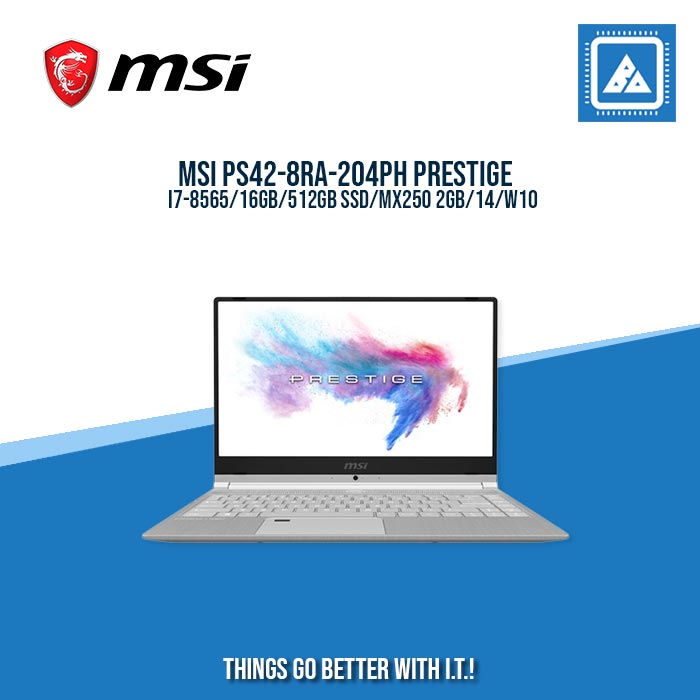 MSI PS42-8RA-204PH PRESTIGE I7-8565/16GB/512GB SSD/MX250 2GB/14/W10/ BEST FOR STUDENTS AND FREELANCERS LAPTOP