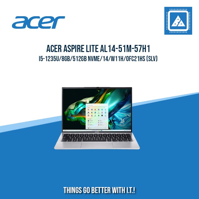 ACER ASPIRE LITE AL14-51M-57H1 I5-1235U/8GB/512GB NVME | BEST FOR STUDENTS AND FREELANCERS LAPTOP