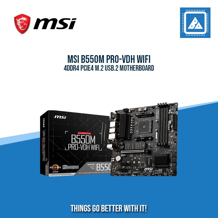 MSI B550M PRO-VDH WIFI 4DDR4 PCIE4 M2 USB.2