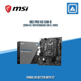 MSI PRO H510M-B 2DDR4 M.2 MOTHERBOARD (DB15, HDMI)