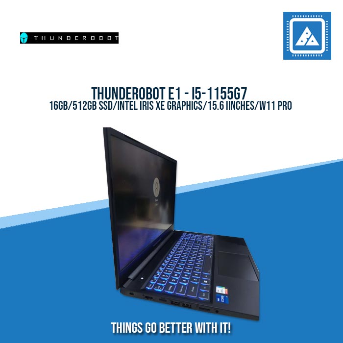 THUNDEROBOT E1 | i5 Laptop 11th Gen | 16GB DDR4 | 512GB SSD | Windows 11 PRO