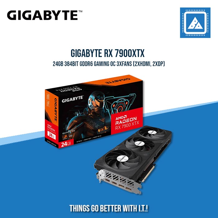 GIGABYTE RX 7900XTX 24GB 384BIT GDDR6 GAMING OC 3XFANS (2XHDMI, 2XDP)