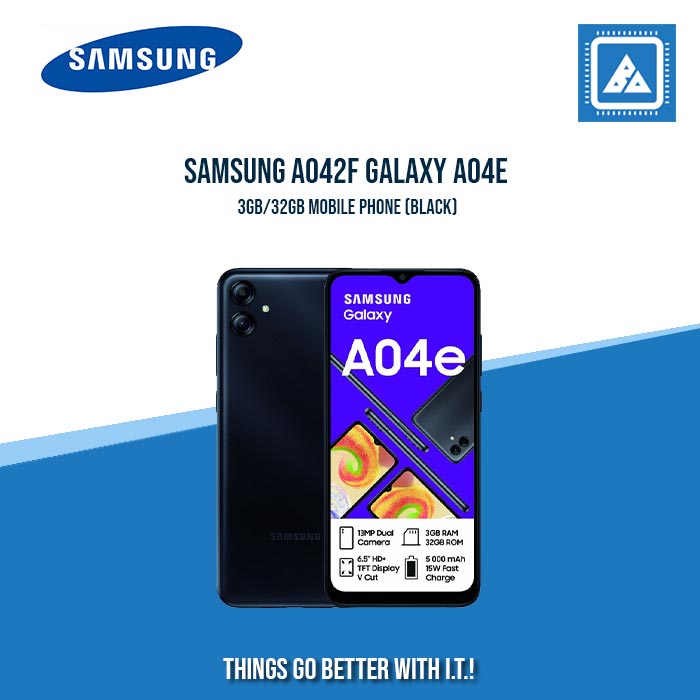 SAMSUNG A042F GALAXY A04E 3GB/32GB MOBILE PHONE (BLACK)