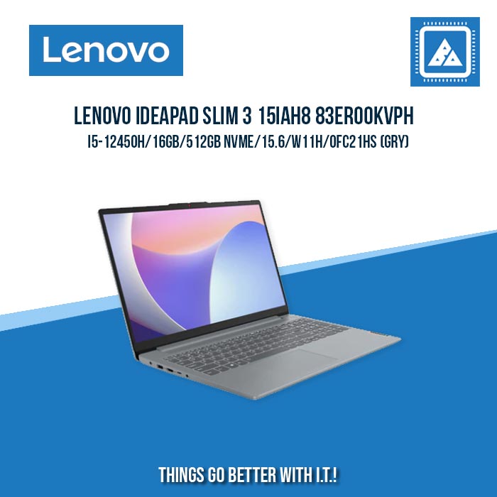 LENOVO IDEAPAD SLIM 3 15IAH8 83ER00KVPH I5-12450H/16GB/512GB NVME | BEST FOR STUDENTS AND FREELANCERS LAPTOP