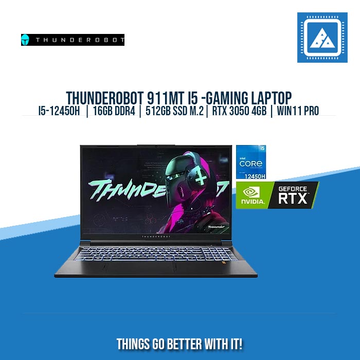 THUNDEROBOT 911MT I5-12450H/16GB/512/RTX 3050 - BEST FOR GAMING AND AUTOCAD LAPTOP