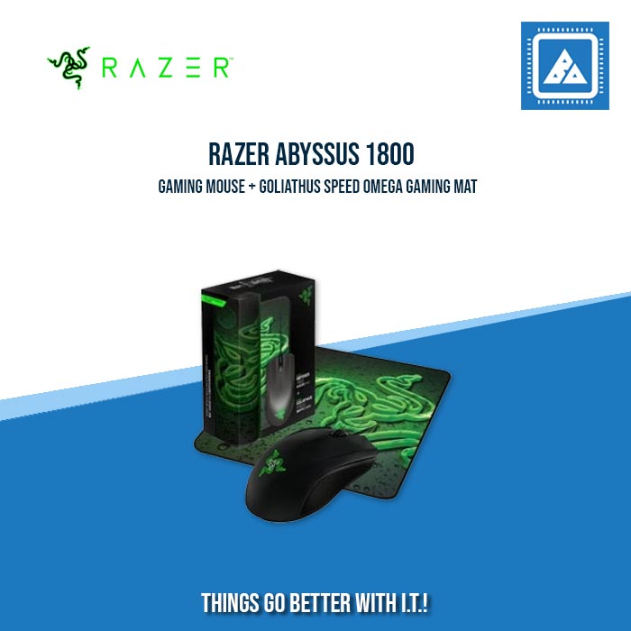 RAZER ABYSSUS 1800 GAMING MOUSE + GOLIATHUS SPEED OMEGA GAMING MAT