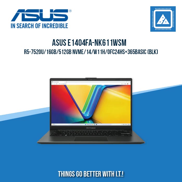 ASUS E1404FA-NK611WSM R5-7520U/16GB/512GB NVME | BEST FOR STUDENTS LAPTOP