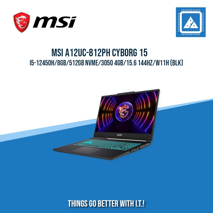 MSI A12UC-812PH CYBORG 15 I5-12450H/8GB/512GB NVME/3050 4GB | BEST FOR RENDERING LAPTOP