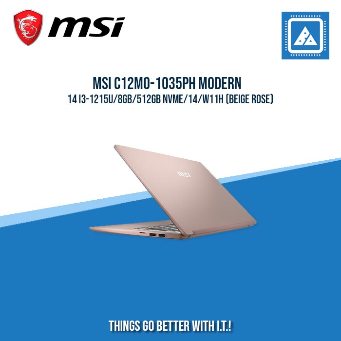 MSI C12MO-1035PH MODERN 14 I3-1215U/8GB/512GB NVME | BEST FOR STUDENT LAPTOP