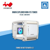IN WIN EXPLORER MINI ITX CASE (3X120MM RGB FANS) (BONE WHITE)