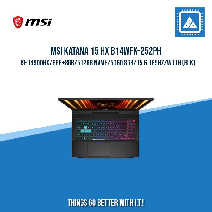 MSI KATANA 15 HX B14WFK-252PH I9-14900HX/8GB+8GB/512GB NVME | BEST FOR GAMING LAPTOP