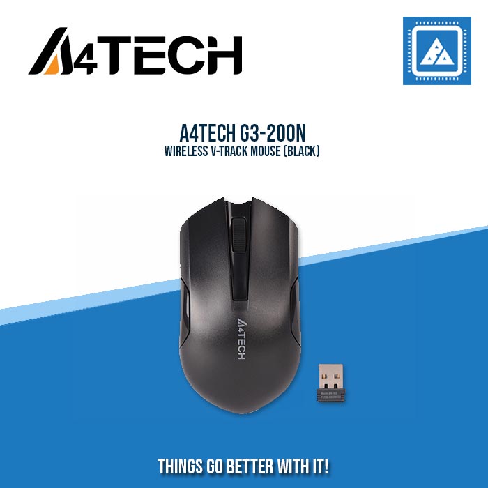 A4TECH G3-200N WIRELESS V-TRACK MOUSE (BLACK/RED)
