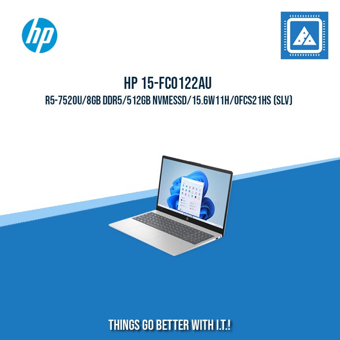 HP 15-FC0122AU R5-7520U/8GB DDR5/512GB NVMeSSD | BEST FOR STUDENT AND FREELANCERS LAPTOP