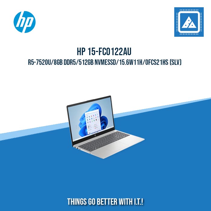 HP 15-FC0122AU R5-7520U/8GB DDR5/512GB NVMeSSD | BEST FOR STUDENT AND FREELANCERS LAPTOP