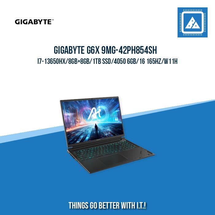 GIGABYTE G6X 9MG-42PH854SH I7-13650HX/8GB+8GB/1TB SSD/4050 6GB | BEST FOR GAMING AND EDITING LAPTOP