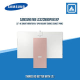 SAMSUNG M8 LS32CM80PUEXXP 32" 4K SMART MONITOR W/ SPKR WLMNT (HDMI) (SUNSET PINK)