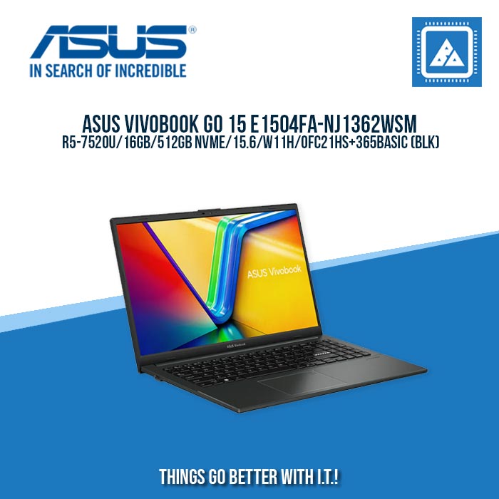 ASUS VIVOBOOK GO 15 E1504FA-NJ1362WSM R5-7520U/16GB/512GB NVME | BEST FOR AUTOCAD LAPTOP