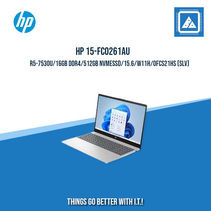 HP 15-FC0261AU R5-7530U/16GB DDR4/512GB NVMeSSD | BEST FOR STUDENTS AND FREELANCERS LAPTOP