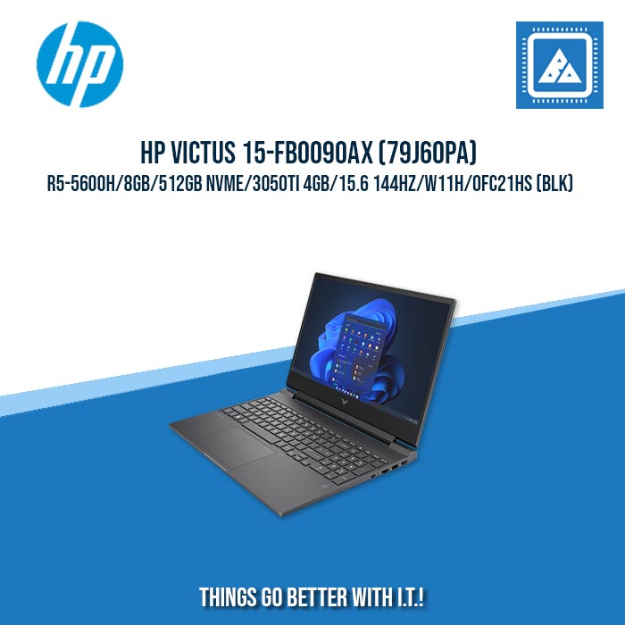 HP VICTUS 15-FB0090AX (79J60PA) R5-5600H/8GB/512GB NVME/3050TI 4GB | BEST FOR GAMING AND AUTOCAD LAPTOP