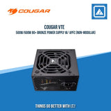 COUGAR VTE 500W/600W 80+ BRONZE POWER SUPPLY W/ APFC (NON-MODULAR)