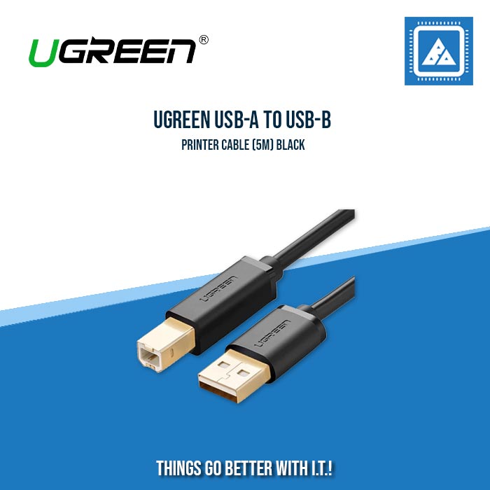 UGREEN USB-A TO USB-B PRINTER CABLE (5M) BLACK